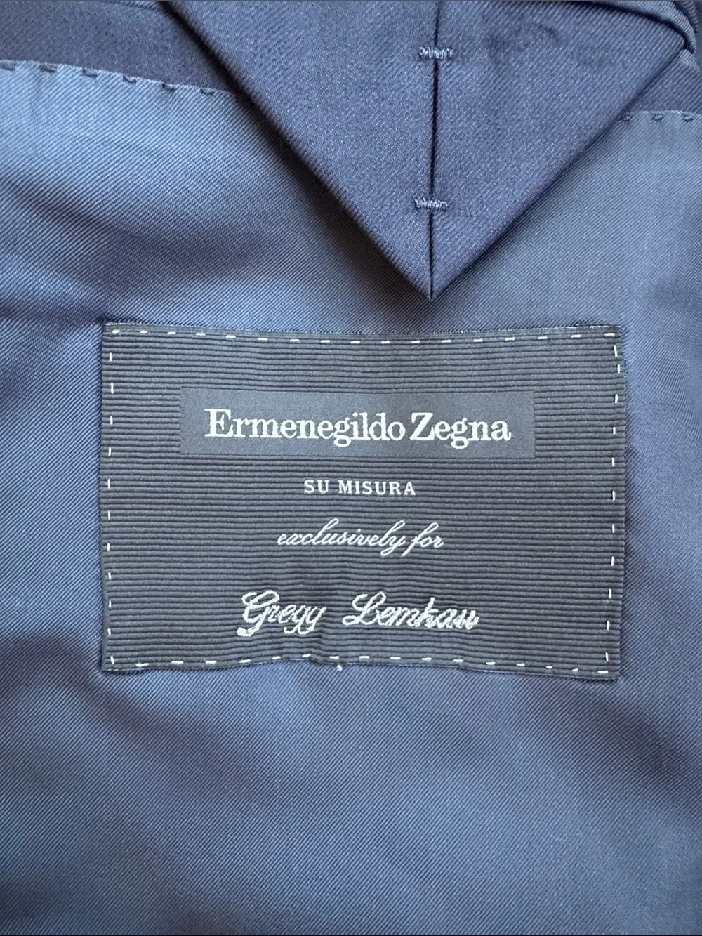 Ermenegildo Zegna 14 Mil Mil 14 Navy Two-Button Single-Breasted Blazer 42L